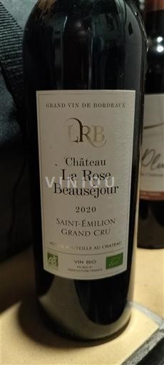Bordeaux Saint-Émilion Grand Cru Grand Cru Château La Rose Beauséjour 2020