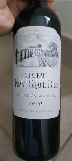 Bordeaux Saint-Émilion Grand Cru Grand Cru Château Franc Grâce-Dieu 2020