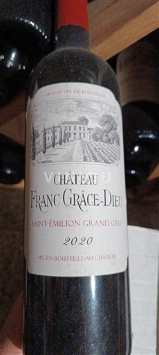 Burdeos Saint-Émilion Gran Cru Grand Cru Château Franc Grâce-Dieu 2020