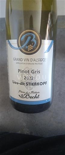Alsace Grand Cru Château Pierre et Frédéric Becht Lieu-dit Stierkopf 2022