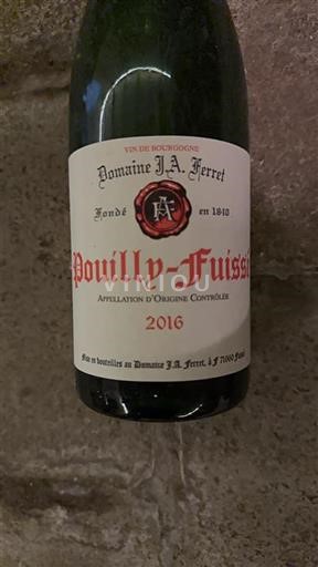 Burgundija Pouilly-fuissé Domaine J.A. Ferret 2016