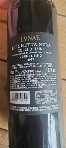 Wines of Liguria Colli di Luni Lunae Etichetta Nera 2023