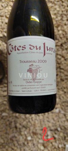 Jura Côtes-du-Jura Didier Grappe Trousseau 2009