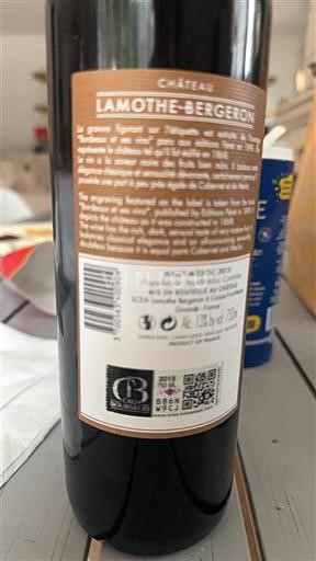 Bordeaux Haut-Médoc Cru Bourgeois Lamothe-Bergeron 2015