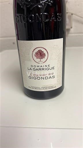 Thung lũng Rhône Gigondas Domaine La Garrigue L'empreinte 1850 2021