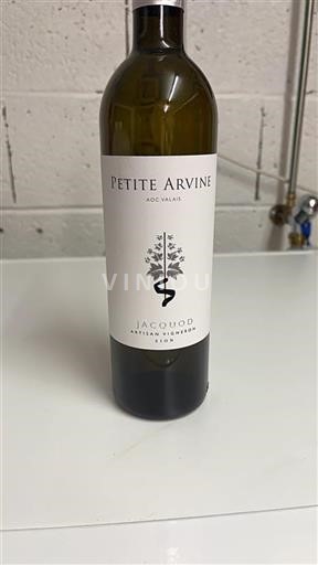 Vin Blanc sec Petite Arvine Jacquod 2024 Suisse Valais AOC