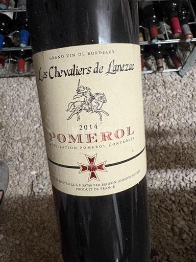 Bordeaux Pomerol Les Chevaliers de Lanzeac 2014