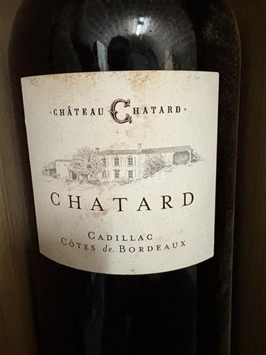 Bordeaux Cadillac-côtes-de-bordeaux Château Chatard Neročník