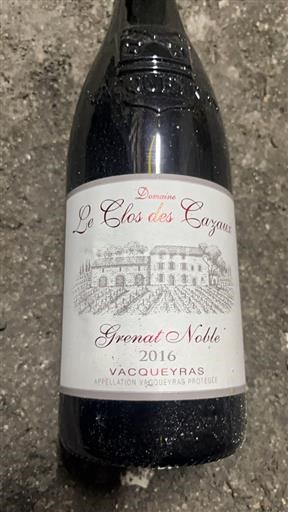 Rhône Valley Vacqueyras Domaine Le Clos des Cazaux Grenat Noble 2016
