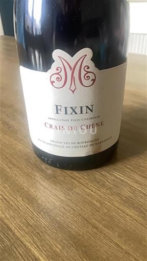 Burgundi Fixin Château Marsannay Crais de Chêne Ei vuosikertaa