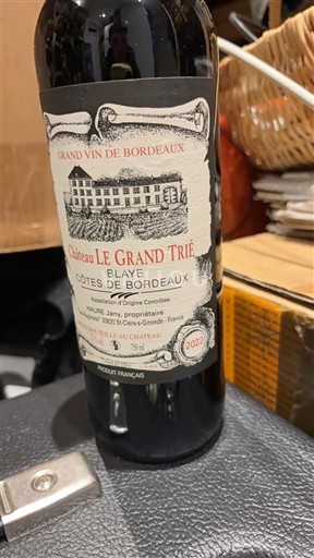 Burdeos Blaye-Côtes de Burdeos Château Le Grand Trié 2022