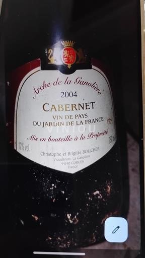 Valle della Loira Non specificato Arche de la Ganolière Cabernet 2004