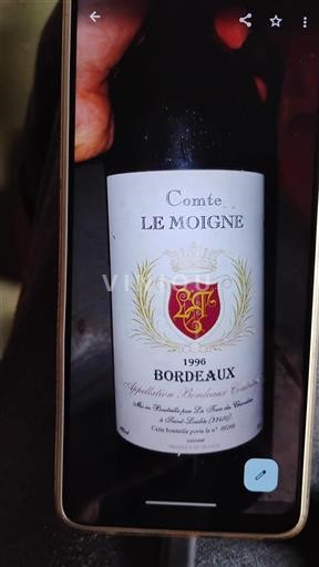 Bordeaux Comte Le Moigne 1996
