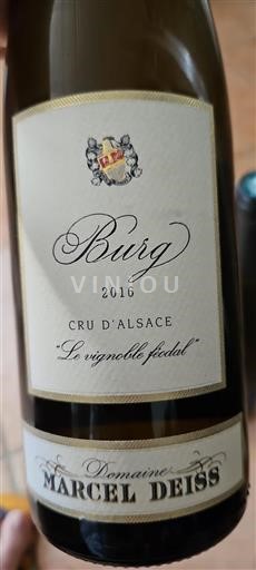 Alsace Grand Cru Domaine Marcel Deiss Burg 2016