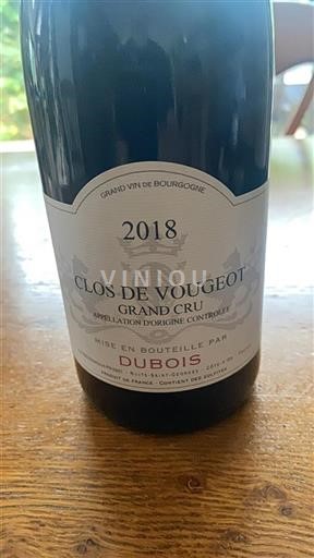 Burgundi Clos-de-vougeot Grand Cru Dubois Clos de Vougeot 2018