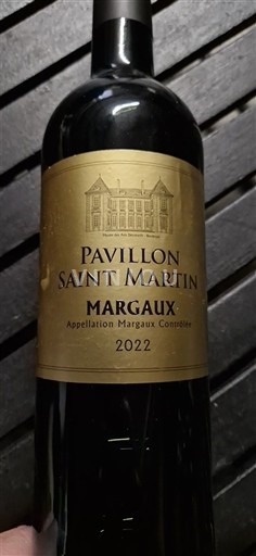 Bordeaux Margaux Pavillon Saint Martin 2022