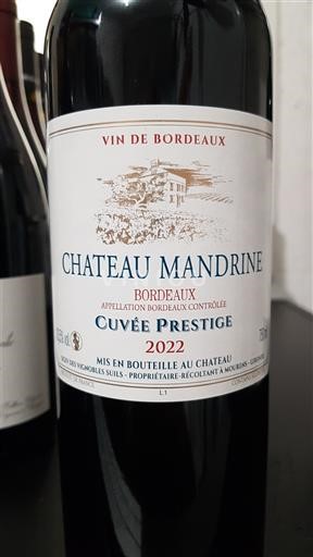 Bordeaux Château Mandrine Prestige 2022
