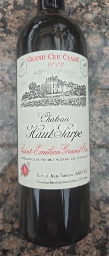 Bordeaux Saint-Émilion Grand Cru Grand Cru Château Haut-Sarpe 2012