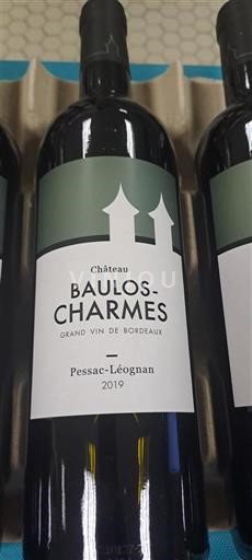 Burdeos Pessac-Léognan Château Baulos-Charmes 2019