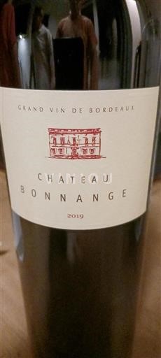 Bordeaux Ni doloceno Château Bonnange 2019