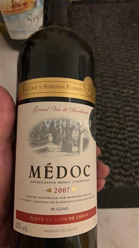 Bordeaux Médoc La Cave Augustin Florent 2007