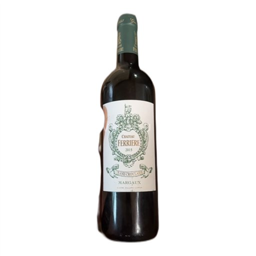 Vin Rouge sec Grand cru classe Château Ferrière 2015 France Bordeaux Margaux AOC biodynamie