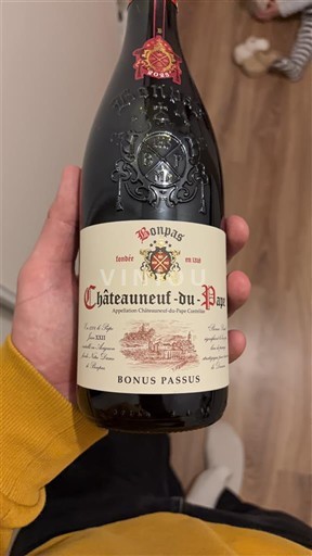 Thung lũng Rhône Châteauneuf-du-pape Bonpas Bonus Passus Không niên vụ