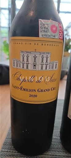 Bordéus Saint-Émilion Grand Cru Chapelle de Seize 2020