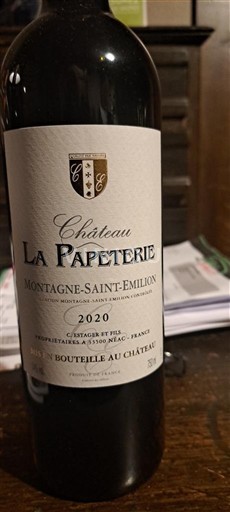 Bordeaux Montagne-saint-émilion Château La Papeterie 2020