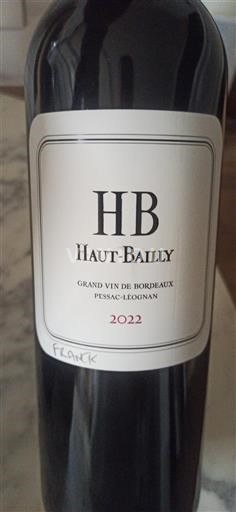 Burdeos Pessac-Léognan Haut-Bailly HB 2022