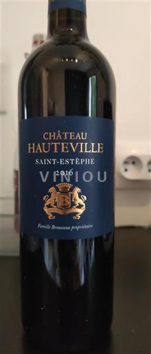 Vin Rouge sec Château Hauteville 2016 France Bordeaux Saint-Estèphe AOC