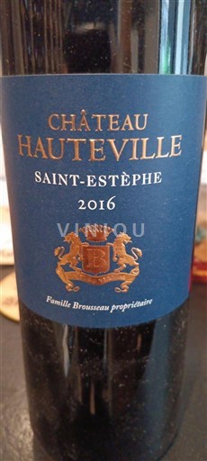 Burdeos Saint-Estèphe Château Hauteville 2016