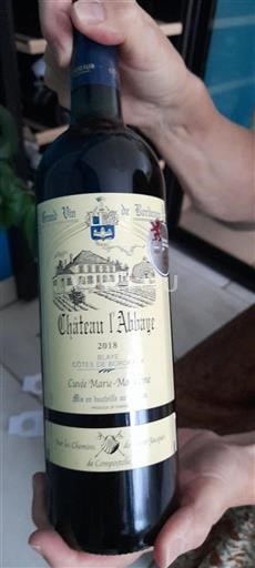 Bordeaux Blaye-côtes-de-bordeaux Château L'Abbaye Marie-Madeleine 2018
