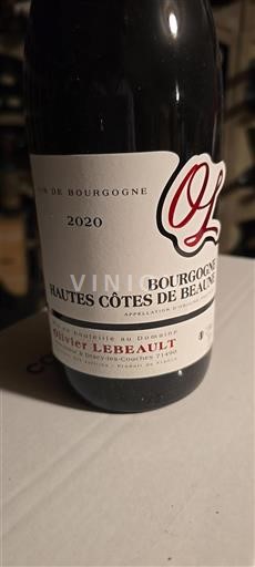 Borgoña Hautes Côtes de Beaune Olivier Lebeault 2020