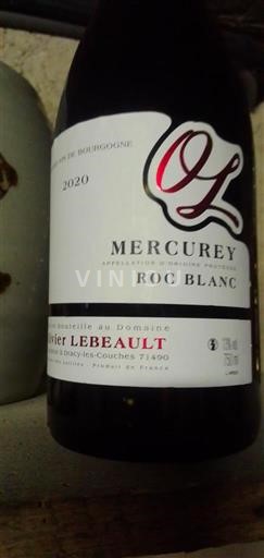 Bourgogne Mercurey Olivier Lebeault Roc Blanc 2020