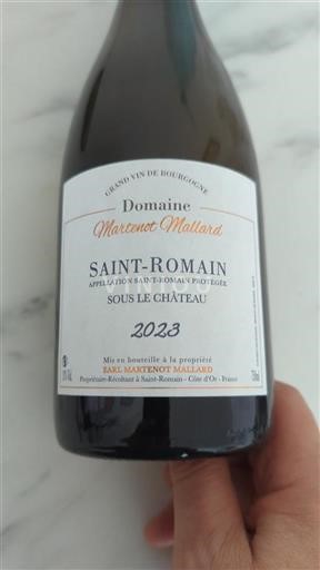 Borgogna Saint-Romain Domaine Martenot Mallard Sous le Château 2023