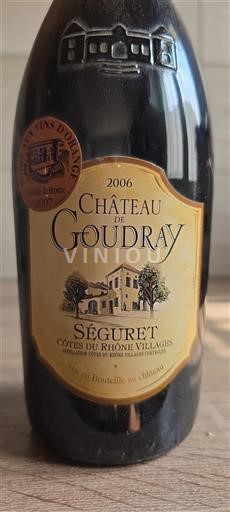 Rhônen laakso Côtes-du-rhône-villages Château Goudray 2006