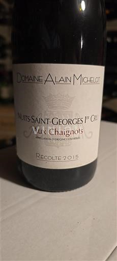 Burgundy Nuits-Saint-Georges Premier Cru Domaine Alain Michelot Aux Chaignots 2015