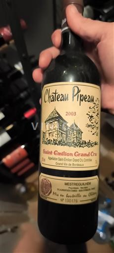 Bordeaux Saint-Émilion Grand Cru Grand Cru Château Pipeau 2003