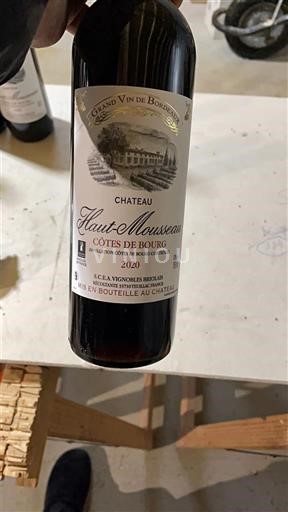 Bordeaux Côtes-de-bourg Château Haut-Mousseau 2020