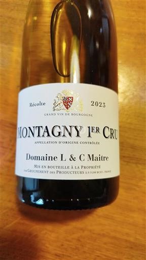 Burgundi Montagny Premier Cru Domaine L & C Maitre 2023