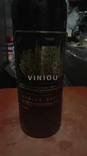 Bordeaux Margaux Grand Cru Château Palmer 1982