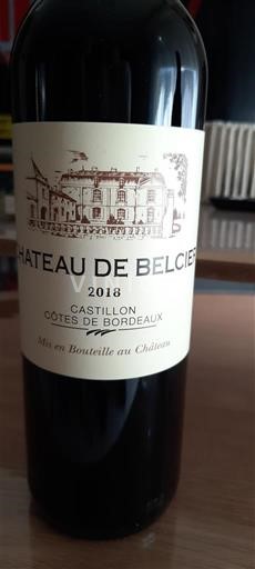 Bordeaux Castillon-côtes-de-bordeaux Château Belcier 2018