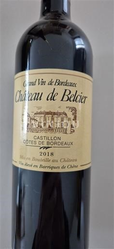 Bordeaux Castillon-côtes-de-bordeaux Château Belcier 2018