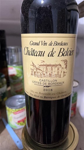 Бордо Кастійон-Кот-де-Бордо Château Belcier 2018