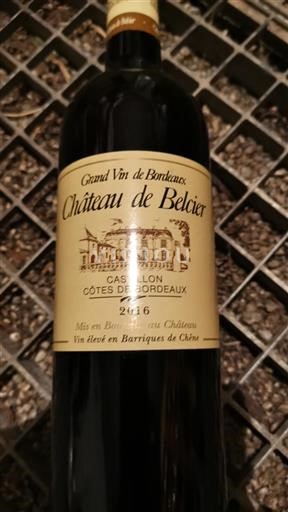 Bordeaux Castillon-côtes-de-bordeaux Château Belcier 2016