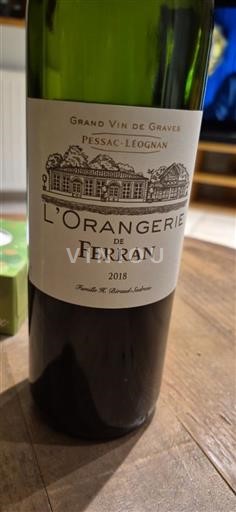 Bordoja Pessac-Léognan Ferran L'Orangerie de Ferran 2018