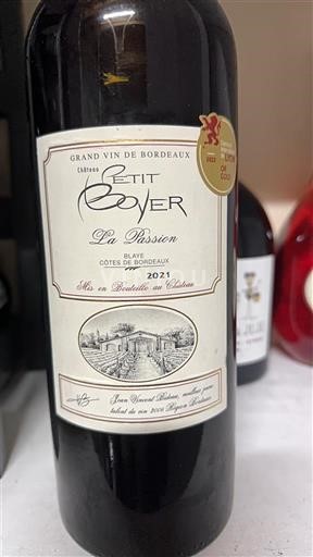 Bordeaux Blaye-côtes-de-bordeaux Château Petit Boyer La Passion 2021