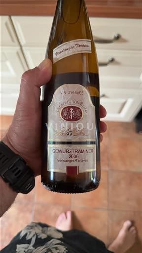 Vin Blanc moelleux Vendanges Tardives Louis Hauller 2006 France Alsace Gewurztraminer AOC Vendanges Tardives