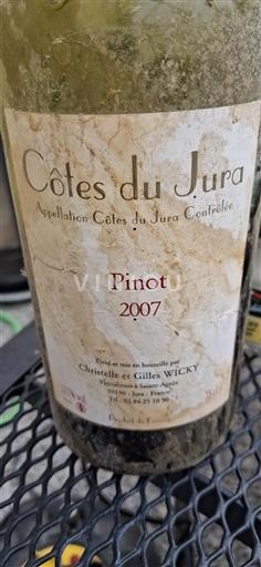 Jura Côtes-du-Jura Christelle et Gilles Wicky Pinot 2007